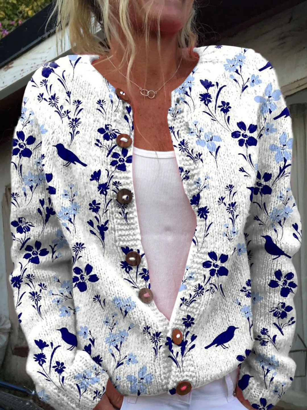 Lily | Vintage Flower Art Print Cardigan