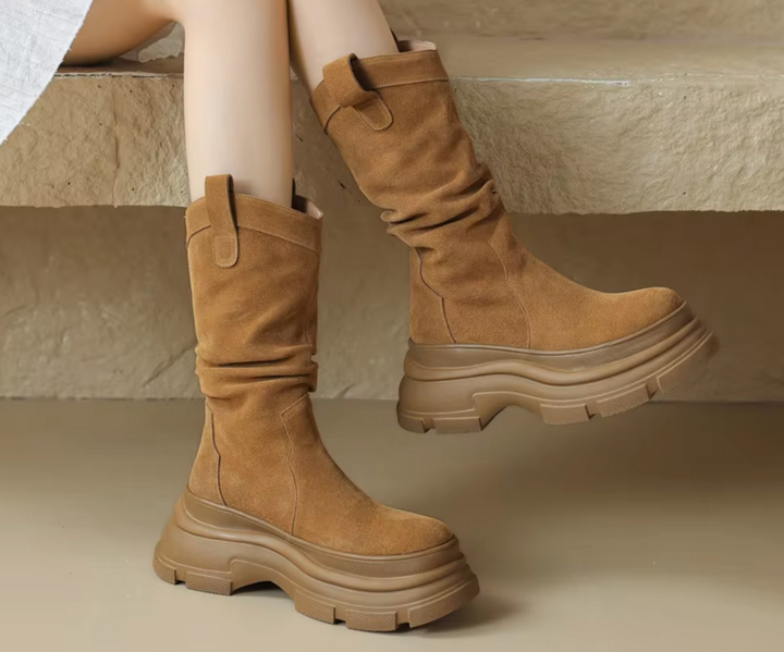 Ella – Leather Chunky Platform Boots