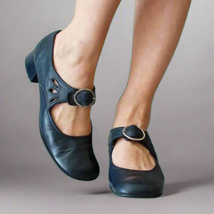 Denisa | Comfortable Wedge Sole Orthopedic Leather Sandals