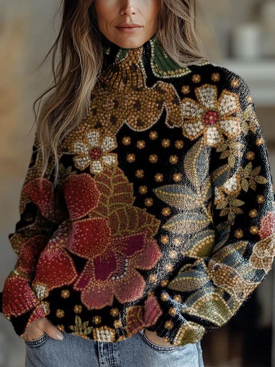 Elle | Cozy Autumn Glow Turtleneck Sweater