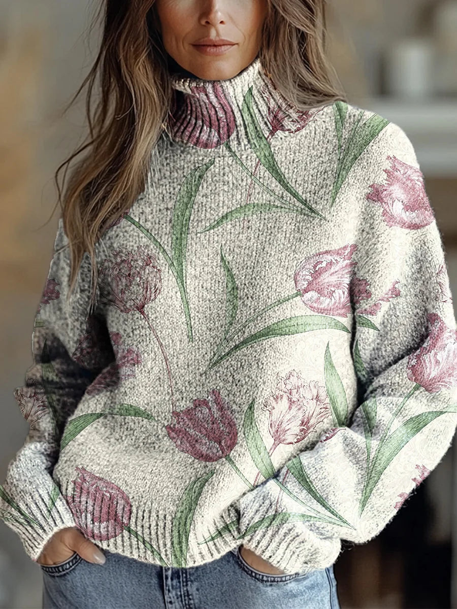 Elle | Cozy Autumn Radiance Turtleneck Sweater