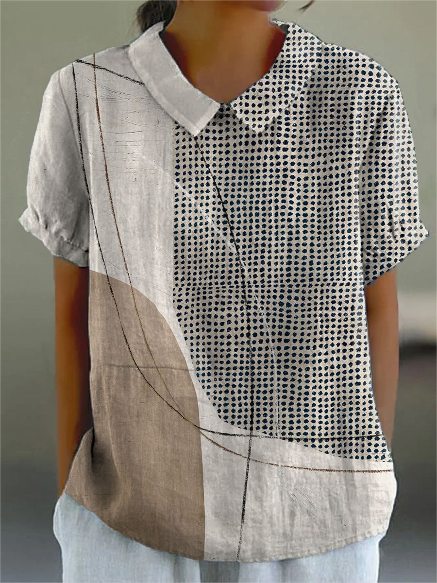 Sadie | Abstract Dots and Lines Shirt