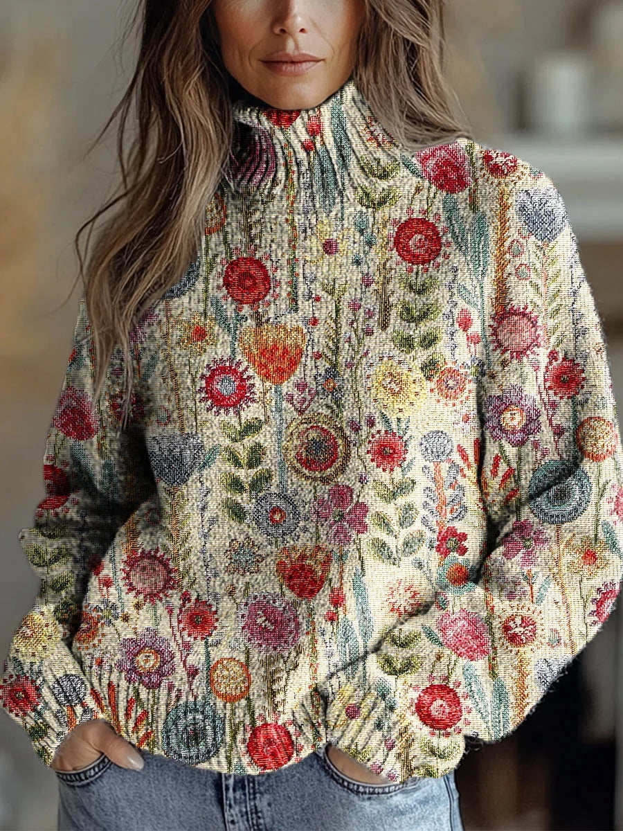 Elle | Cozy Autumn Glow Turtleneck Sweater