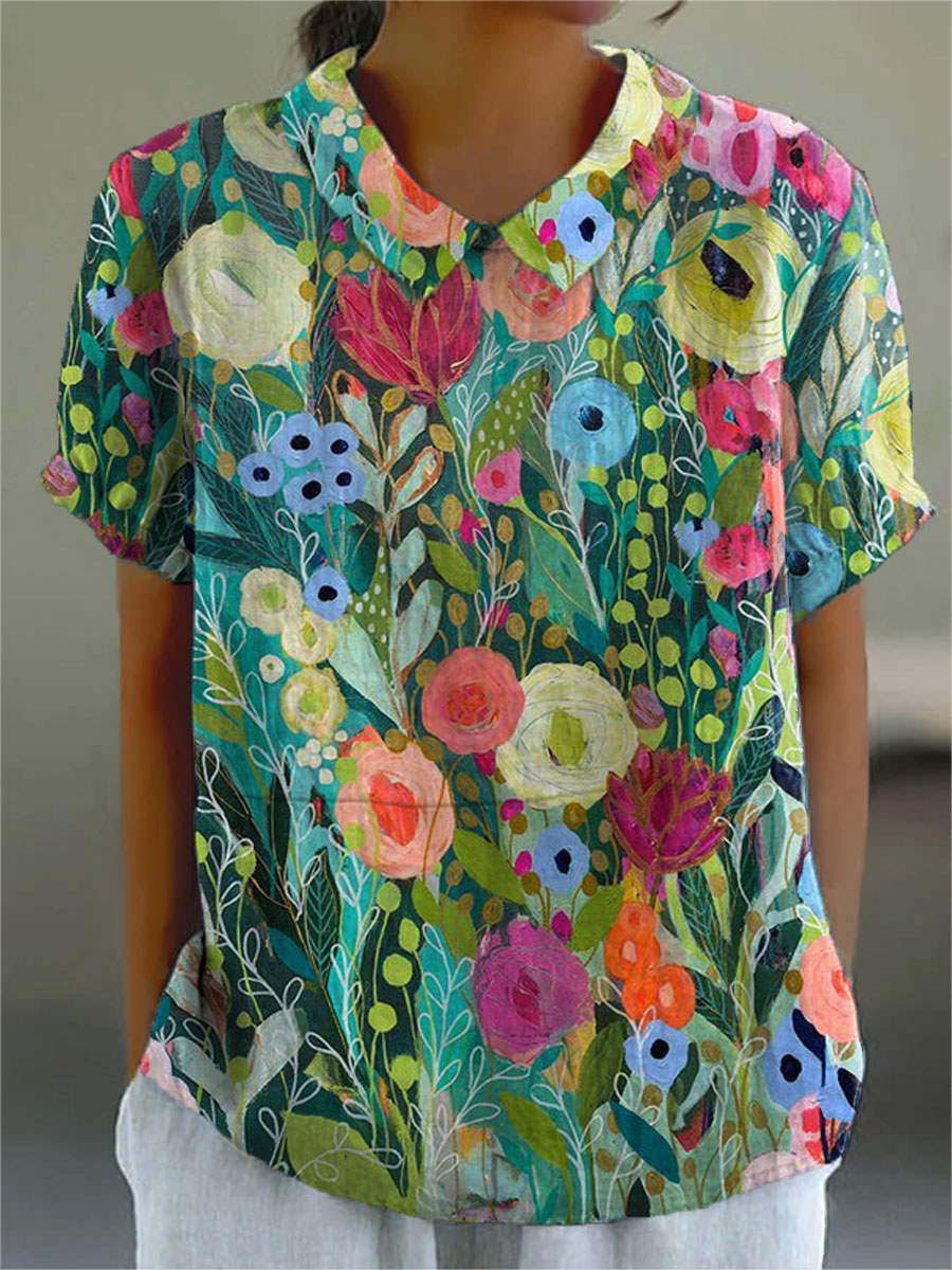Kylie | Floral Watercolor Shirt