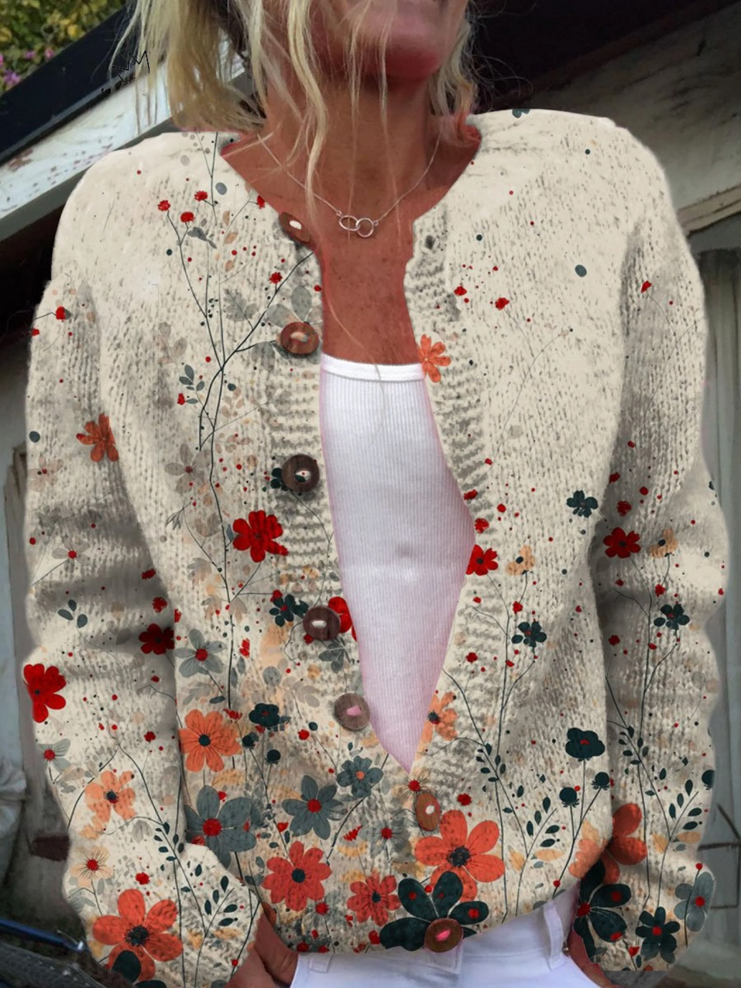 Grace | Vintage Flower Print Cardigan