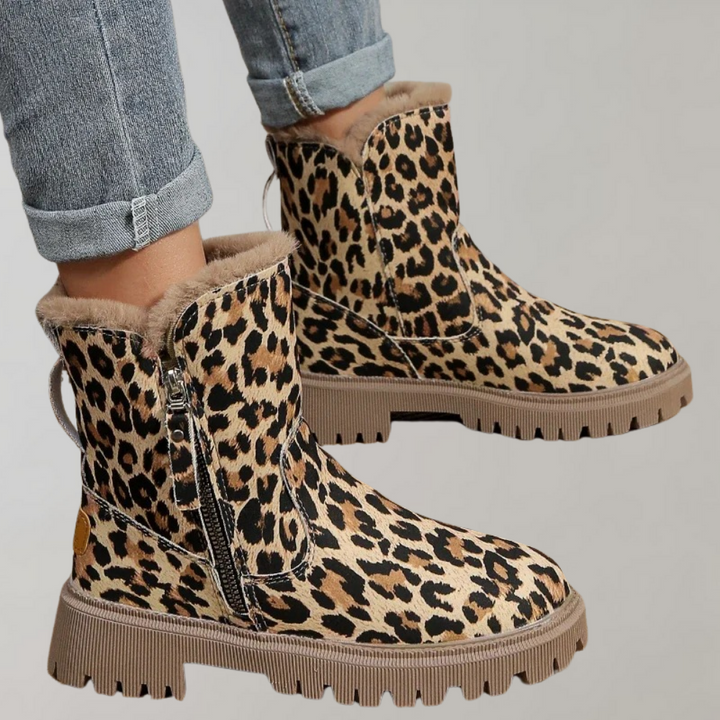 Kathy - Leopard Print Business Boots