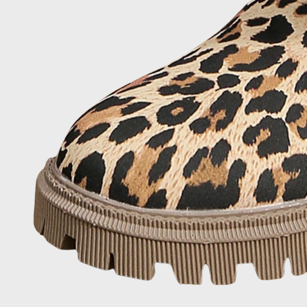 Kathy - Leopard Print Business Boots