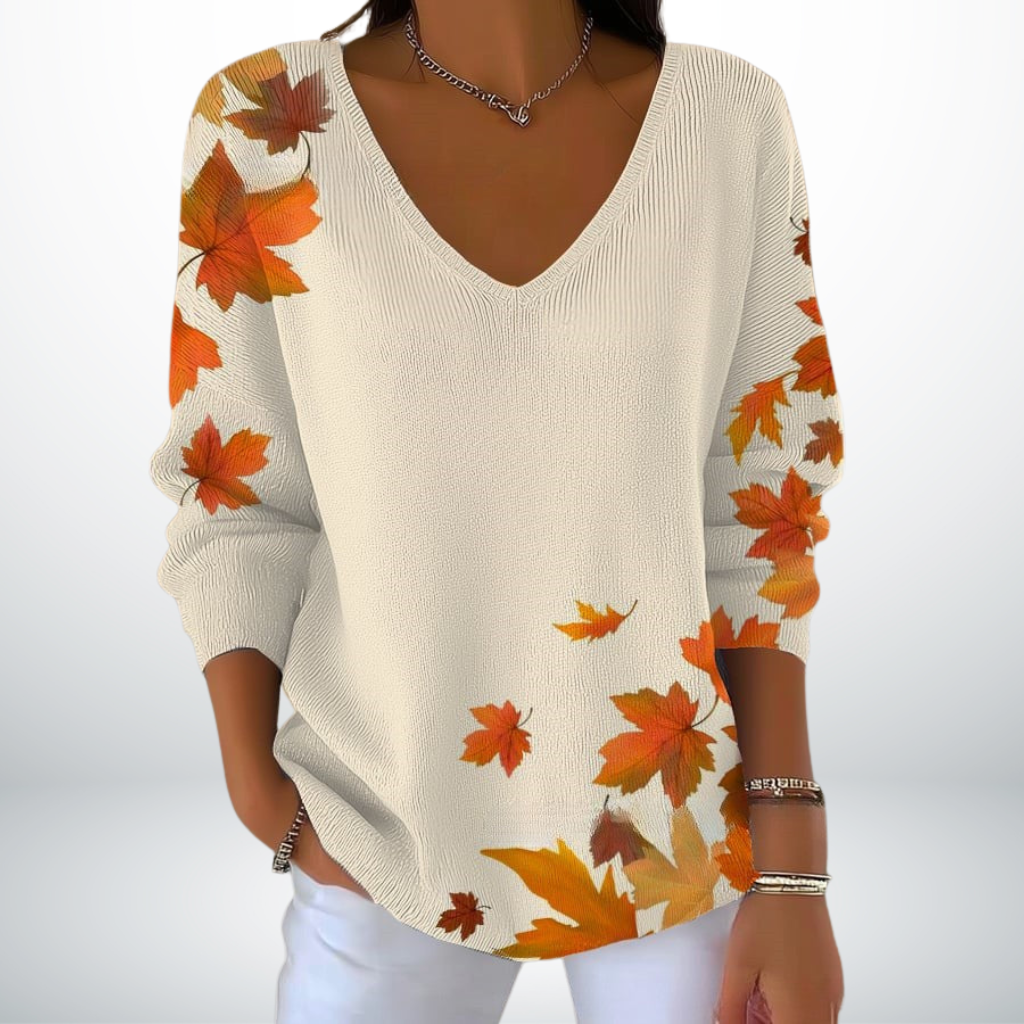 Evelien™ – Soft Sweater with Feminine V-Neck