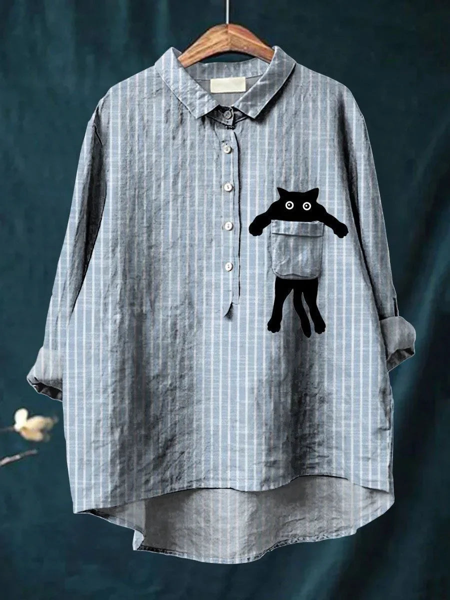 Elle | Casual Shirt with Pocket Print