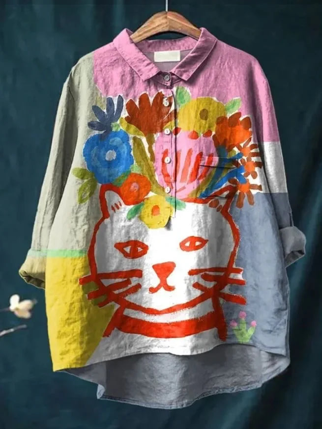 Elle | Artistic Shirt with Playful Print