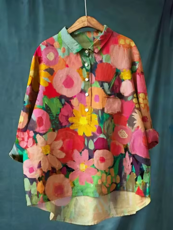 Elle | Elegant Shirt with Floral Print