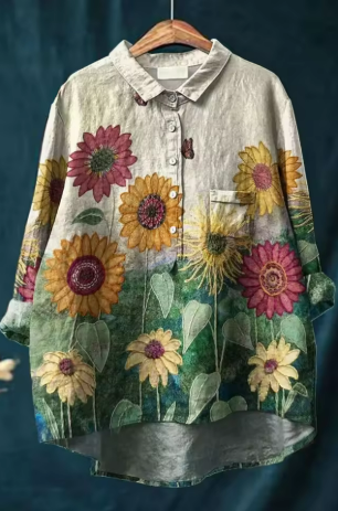 Elle | Floral Shirt with Elegance