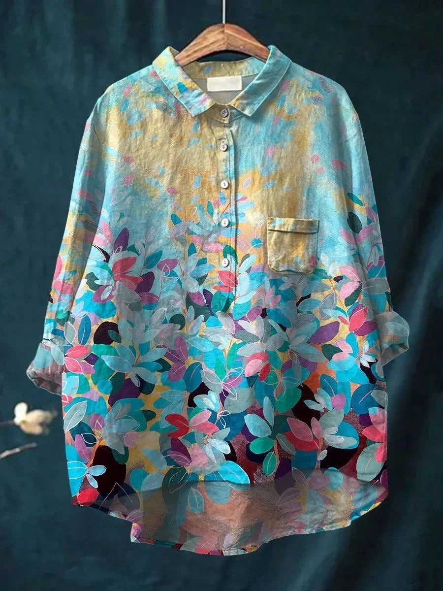 Elle | Stylish Floral Shirt with Buttons