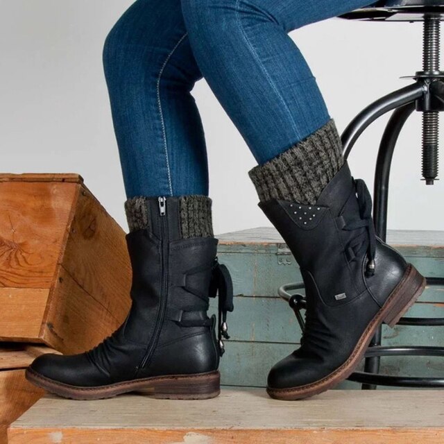 Erika - Stylish Mid-Calf Booties