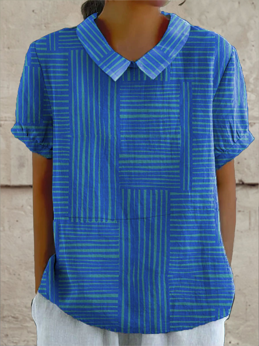 Autumn | Striped Geometric Shirt