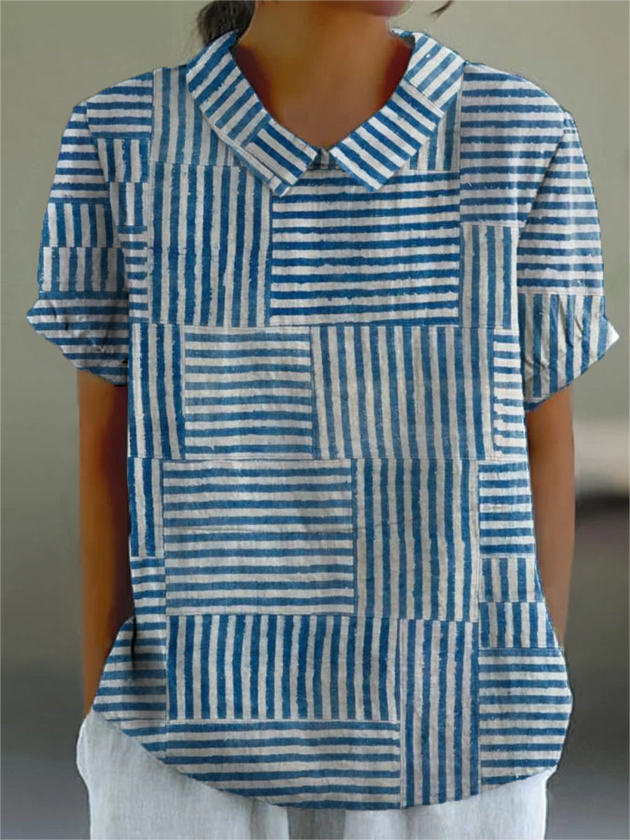 Savannah | Stripe Patchwork Shirt