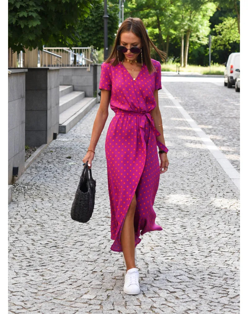 Samantha™ - Chic Floral Elegance Dress