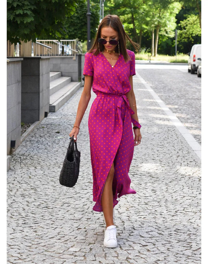 Samantha™ - Chic Floral Elegance Dress
