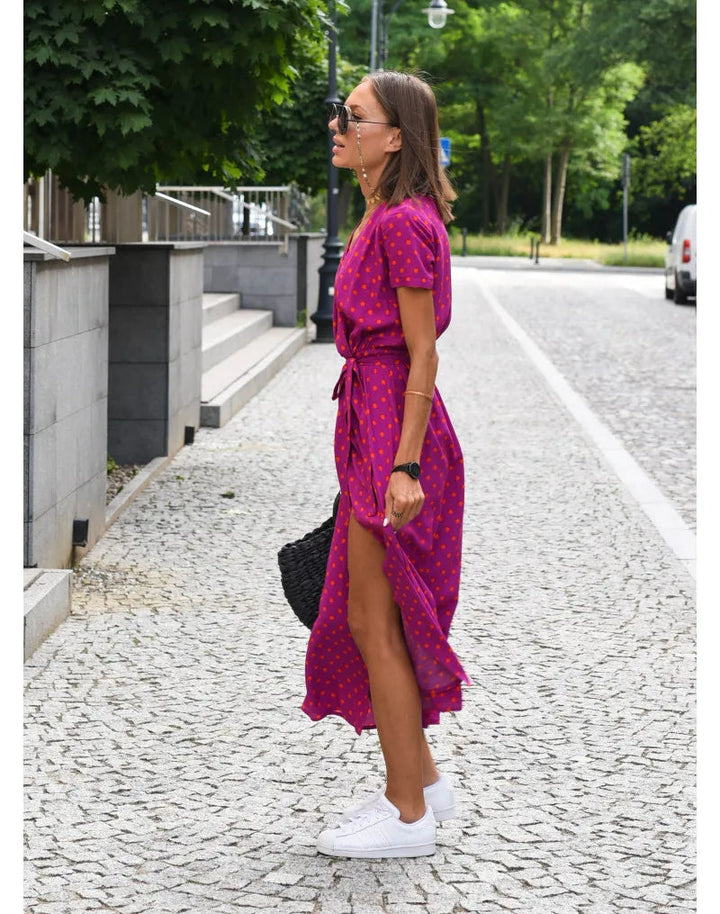 Samantha™ - Chic Floral Elegance Dress