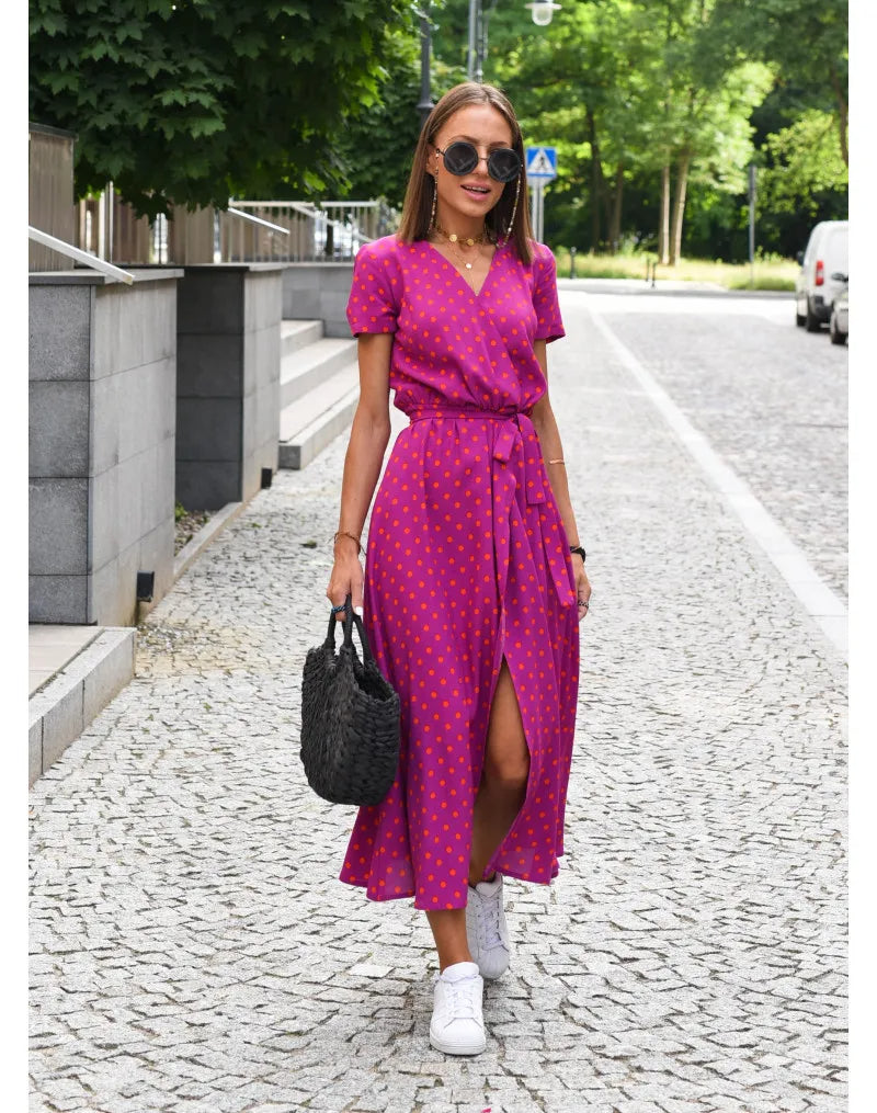 Samantha™ - Chic Floral Elegance Dress