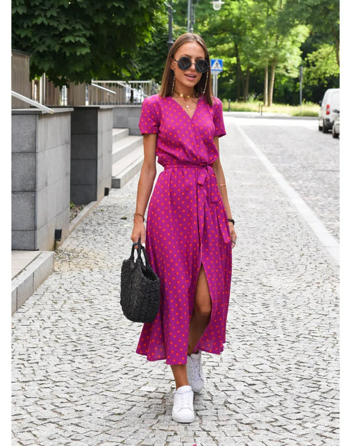 Samantha™ - Chic Floral Elegance Dress