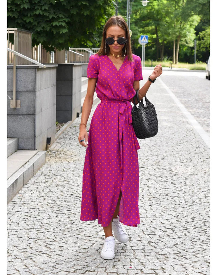 Samantha™ - Chic Floral Elegance Dress
