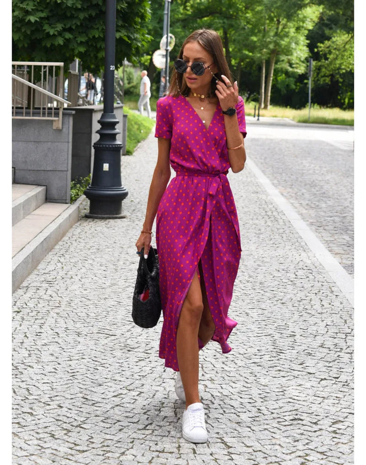 Samantha™ - Chic Floral Elegance Dress