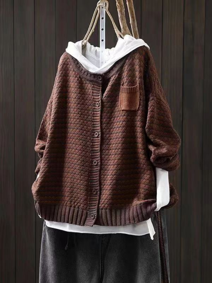 ELLE | TEXTURED KNIT CARDIGAN