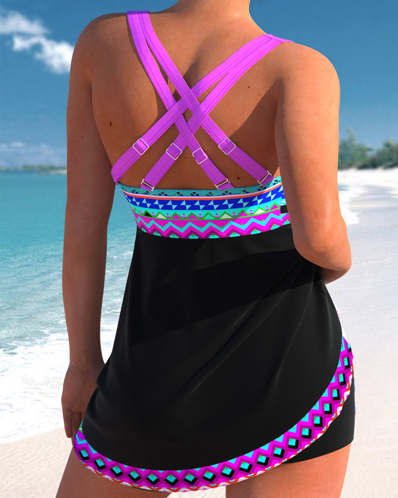 Emma | Swimsuit with drawstring and striped print