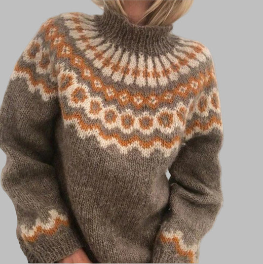 Thelma | Stylish Contrast Panel Sweater