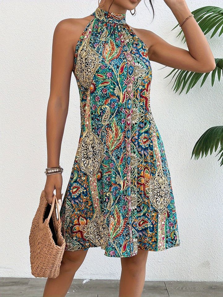 Lila™ - Chic Halterneck Dress