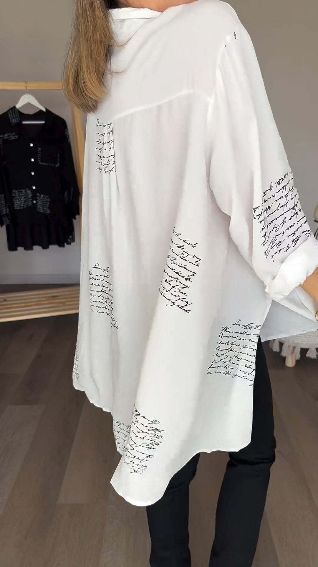 Emily™ | Classic Handwritten Button-Up Shirt