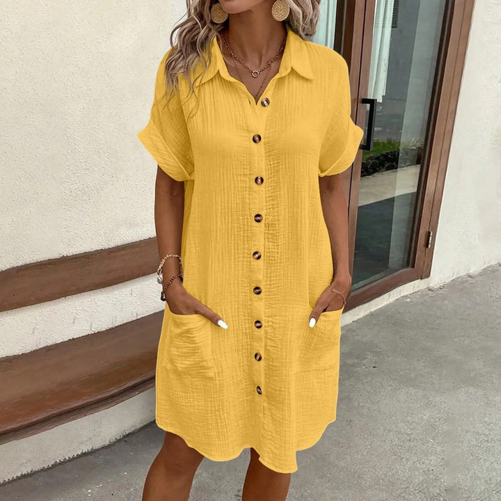 Riley™ - Chic Button-Up Summer Dress
