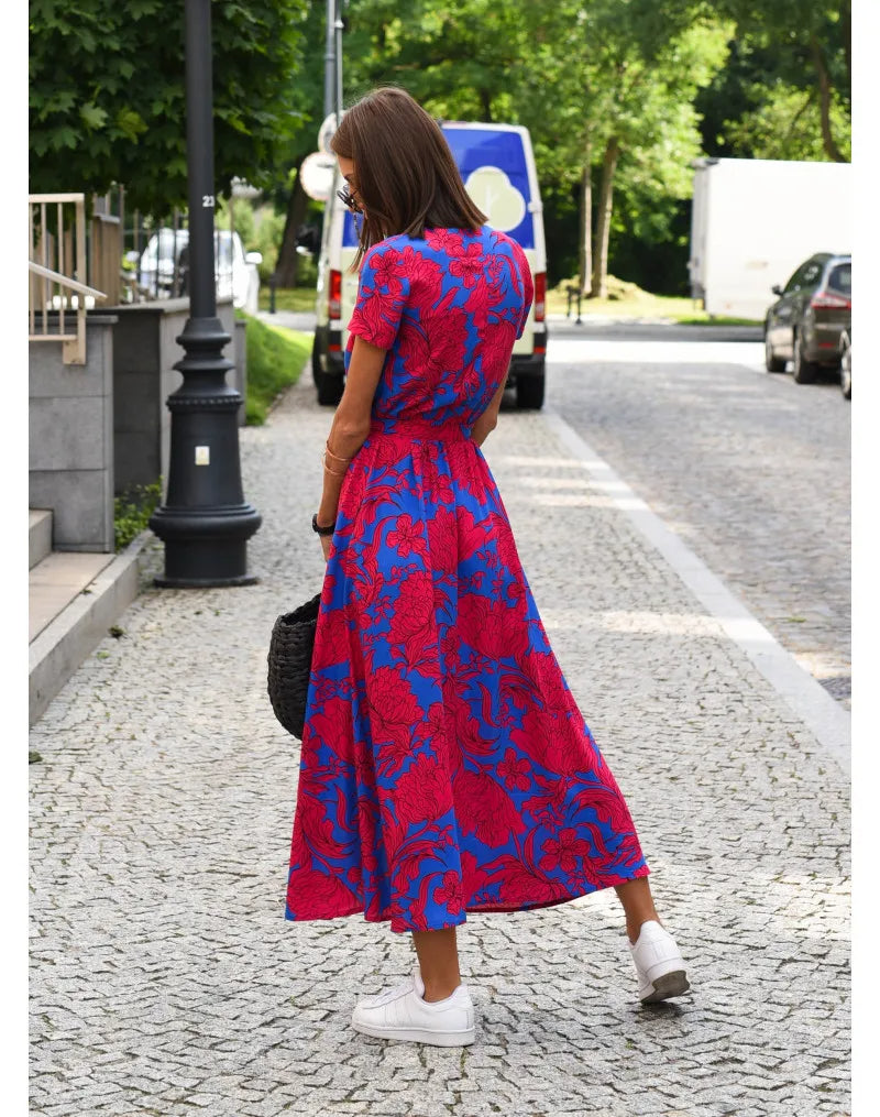 Samantha™ - Chic Floral Elegance Dress