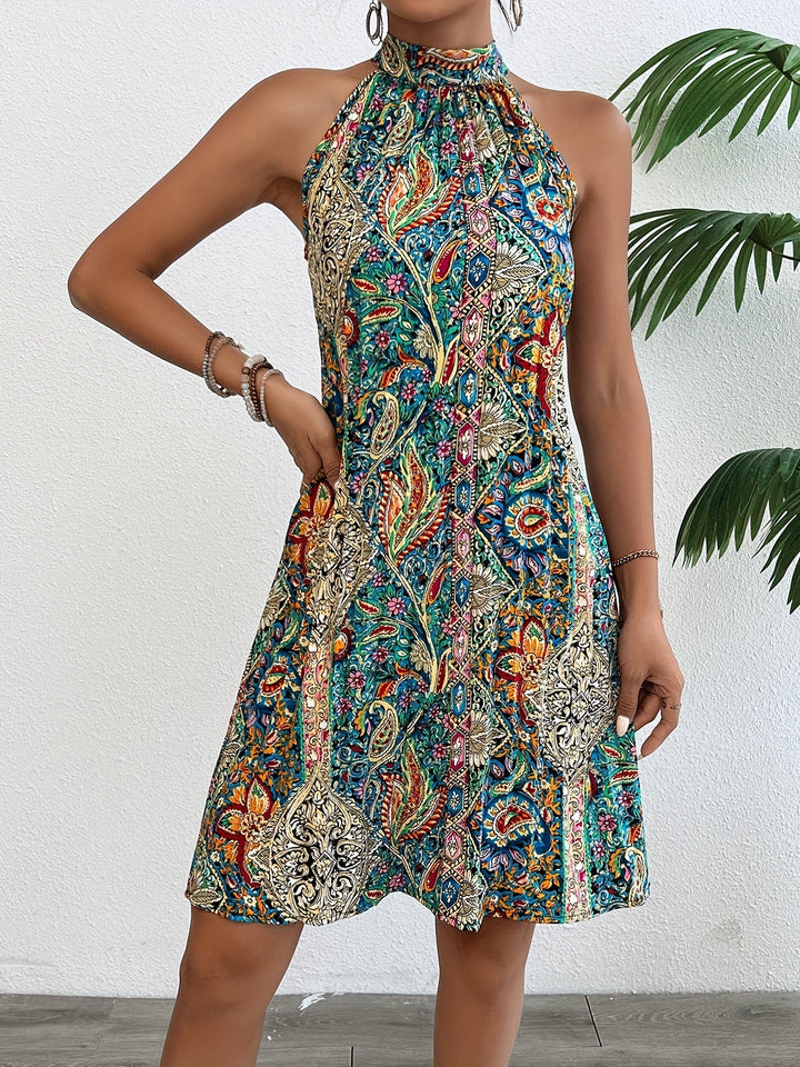 Lila™ - Chic Halterneck Dress
