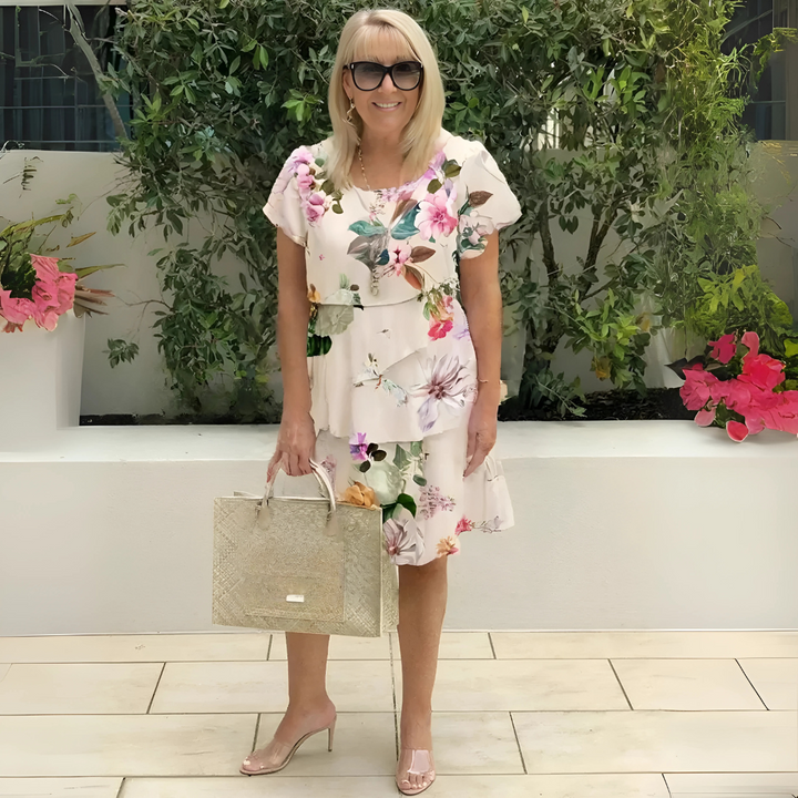 Lina™ - Floral Print Flowing Dress