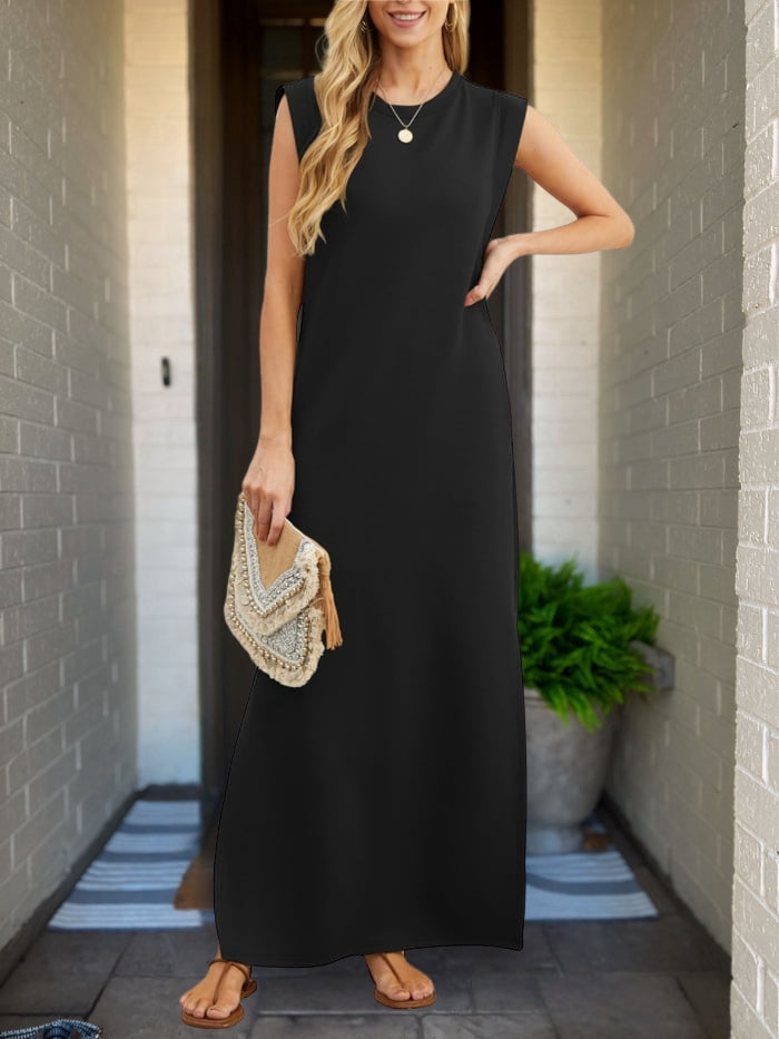 Sophie™ - Chic Linen Dress with Artisan Touches
