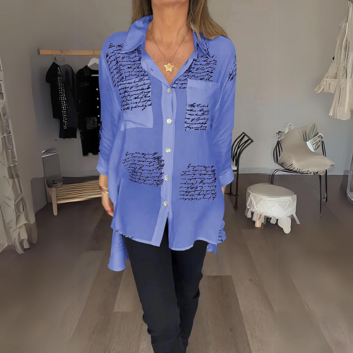 Emily™ | Classic Handwritten Button-Up Shirt