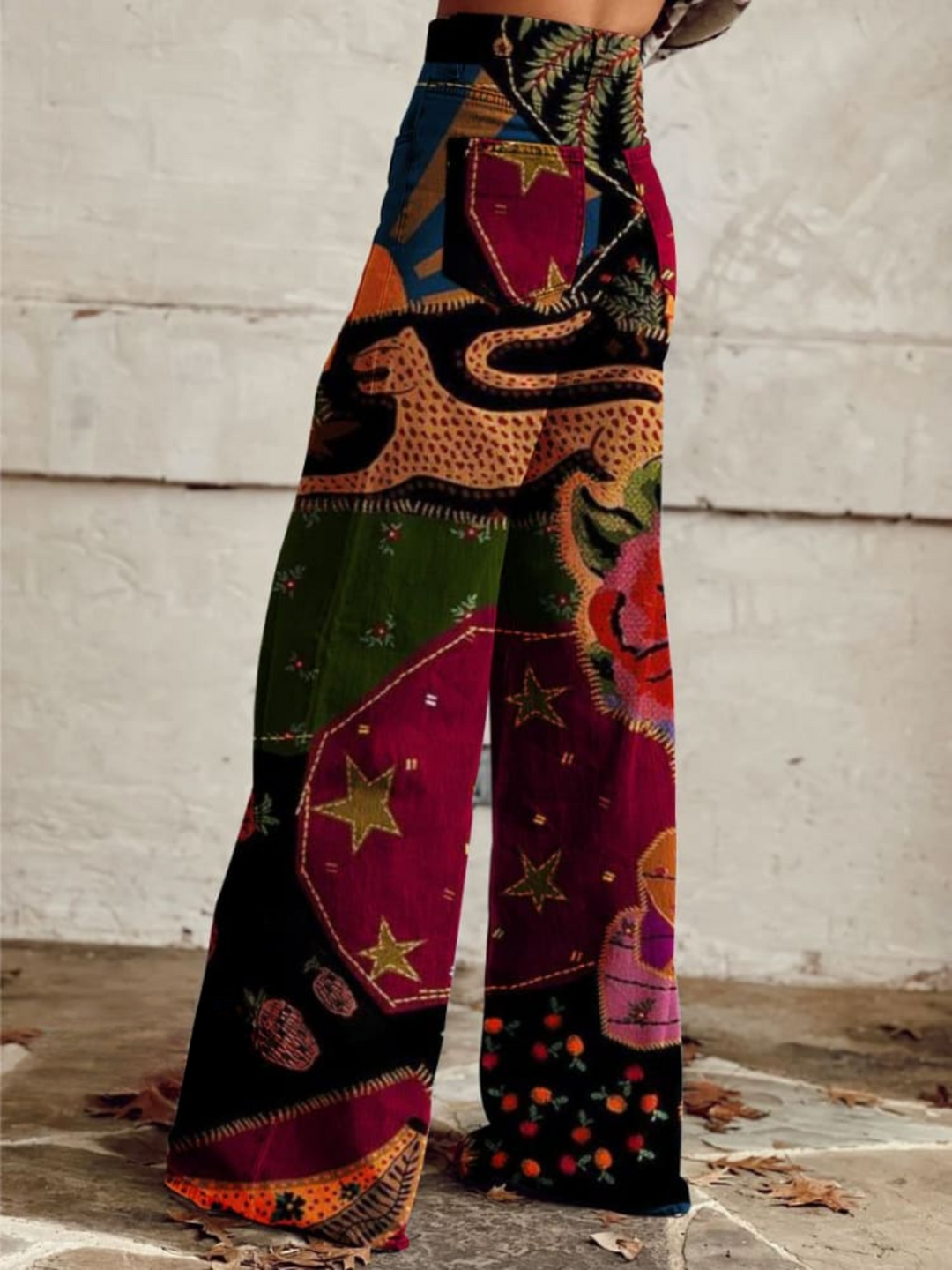 Sophia™ - Retro Vibrant Wide Leg Trousers