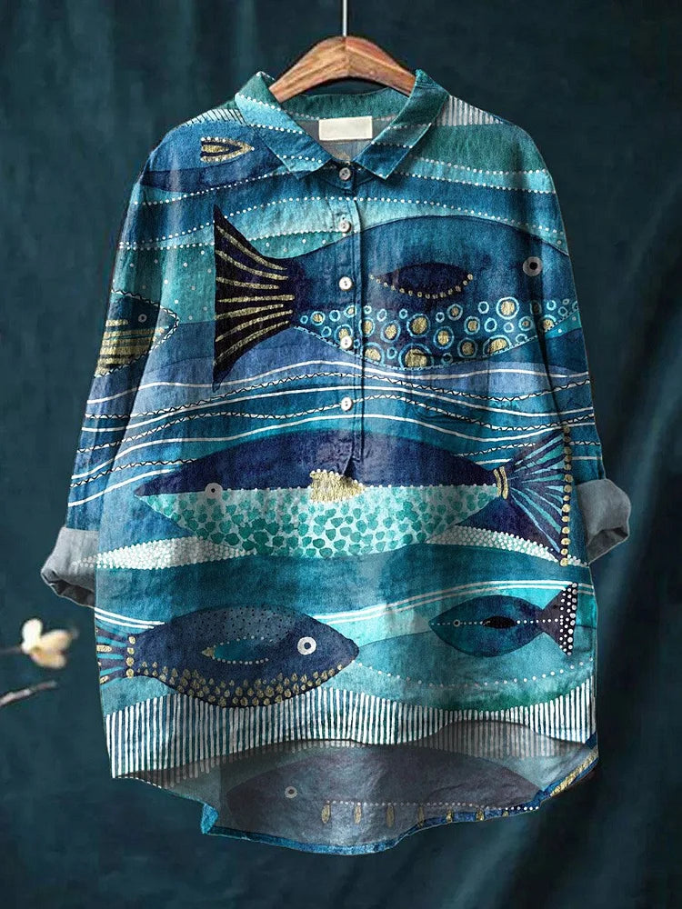 Elle | Ocean Art Shirt