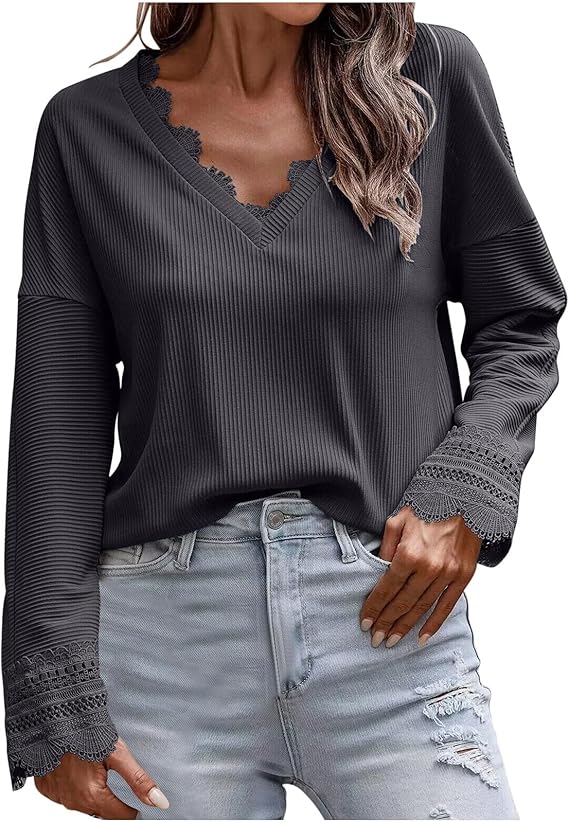 Emery - Stylish V-Neck Long-Sleeved Knitted Sweater