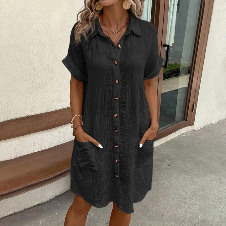 Riley™ - Chic Button-Up Summer Dress