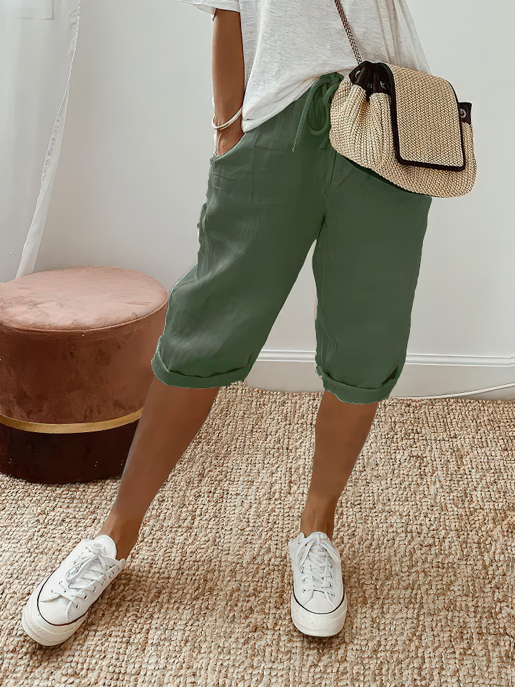 Marthe™ – Lightweight Rolled-Hem Cotton Shorts