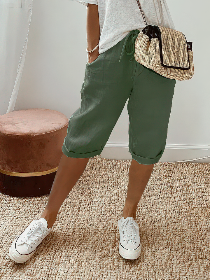 Marthe™ – Lightweight Rolled-Hem Cotton Shorts