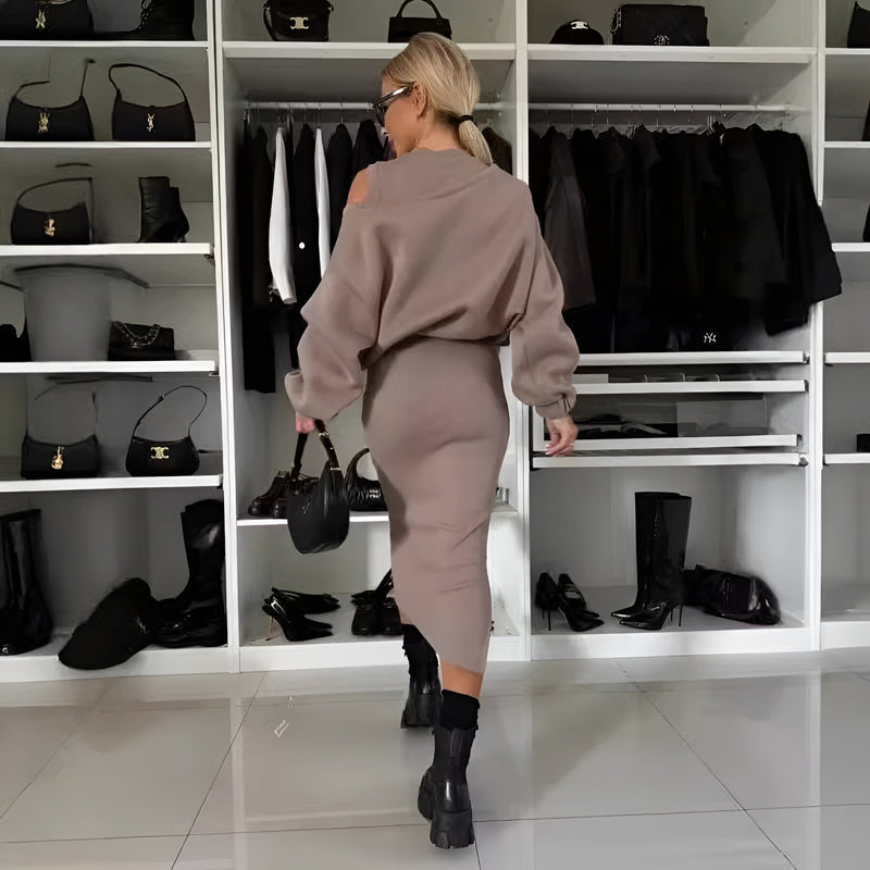 Sophie™ - Chic Two-piece Ensemble (Dress + Sweater)