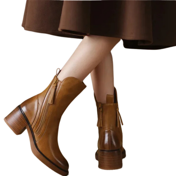 Havanna™ Leather Ankle Booties