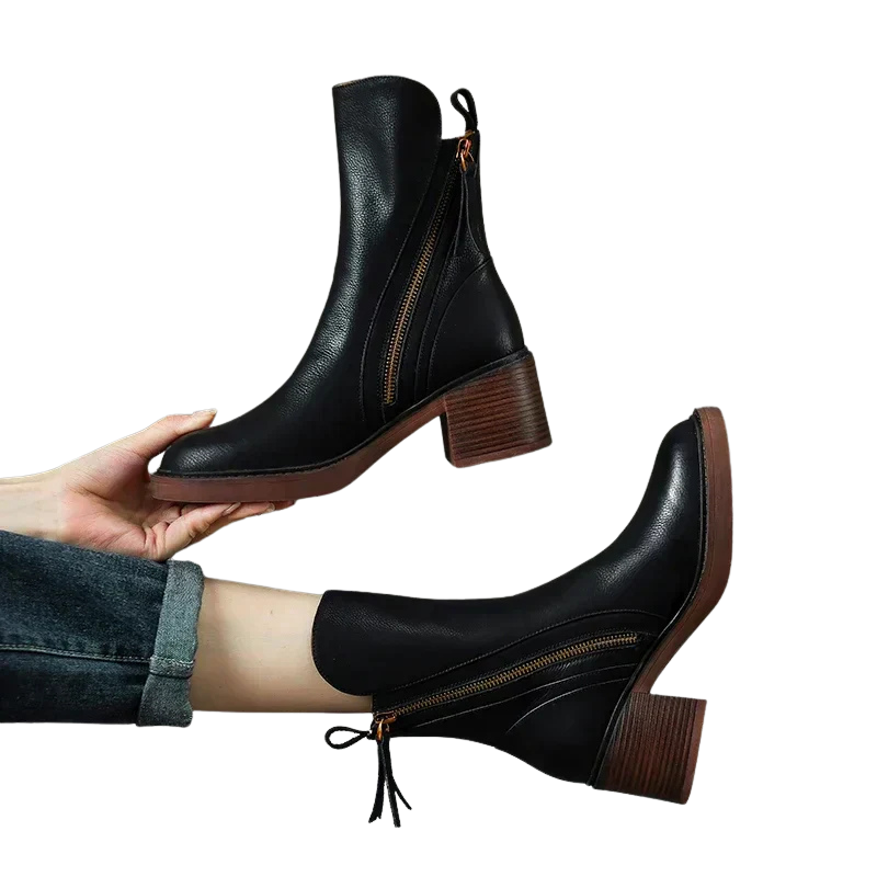Havanna™ Leather Ankle Booties