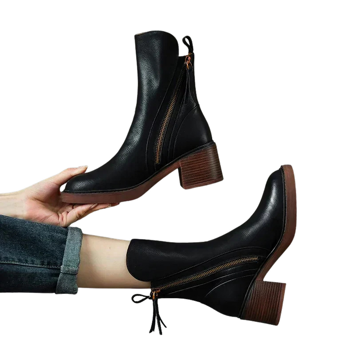Havanna™ Leather Ankle Booties