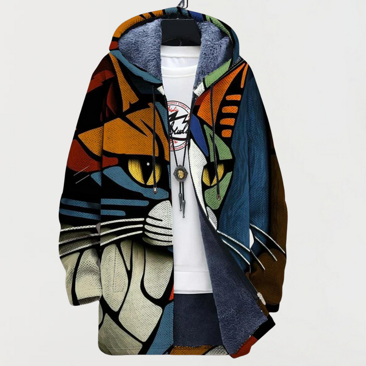 Lunaria | Abstract Cat Face Cardigan
