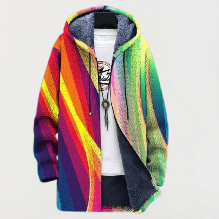 Iris | Rainbow Stripes Cardigan